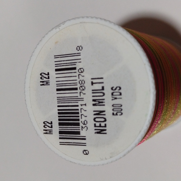 2/$20 Signature Pixelles Variegated Thread 500 YDS M22 Neon Multi Rare - Picture 4 of 5
